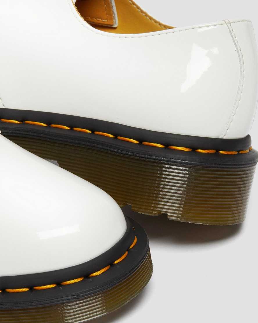 bílé dámské oxfordské boty dr. martens 1461 patent