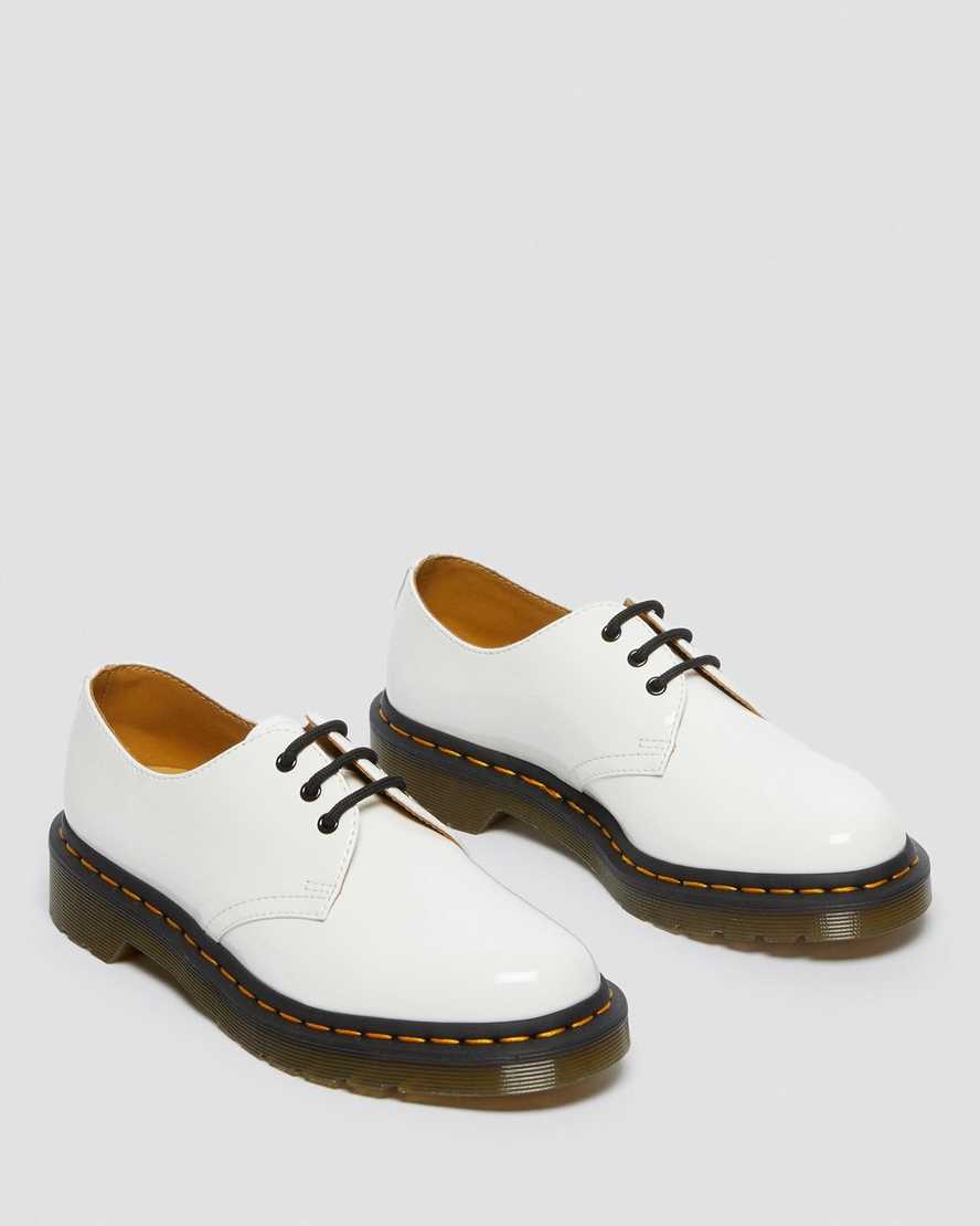 bílé dámské oxfordské boty dr. martens 1461 patent