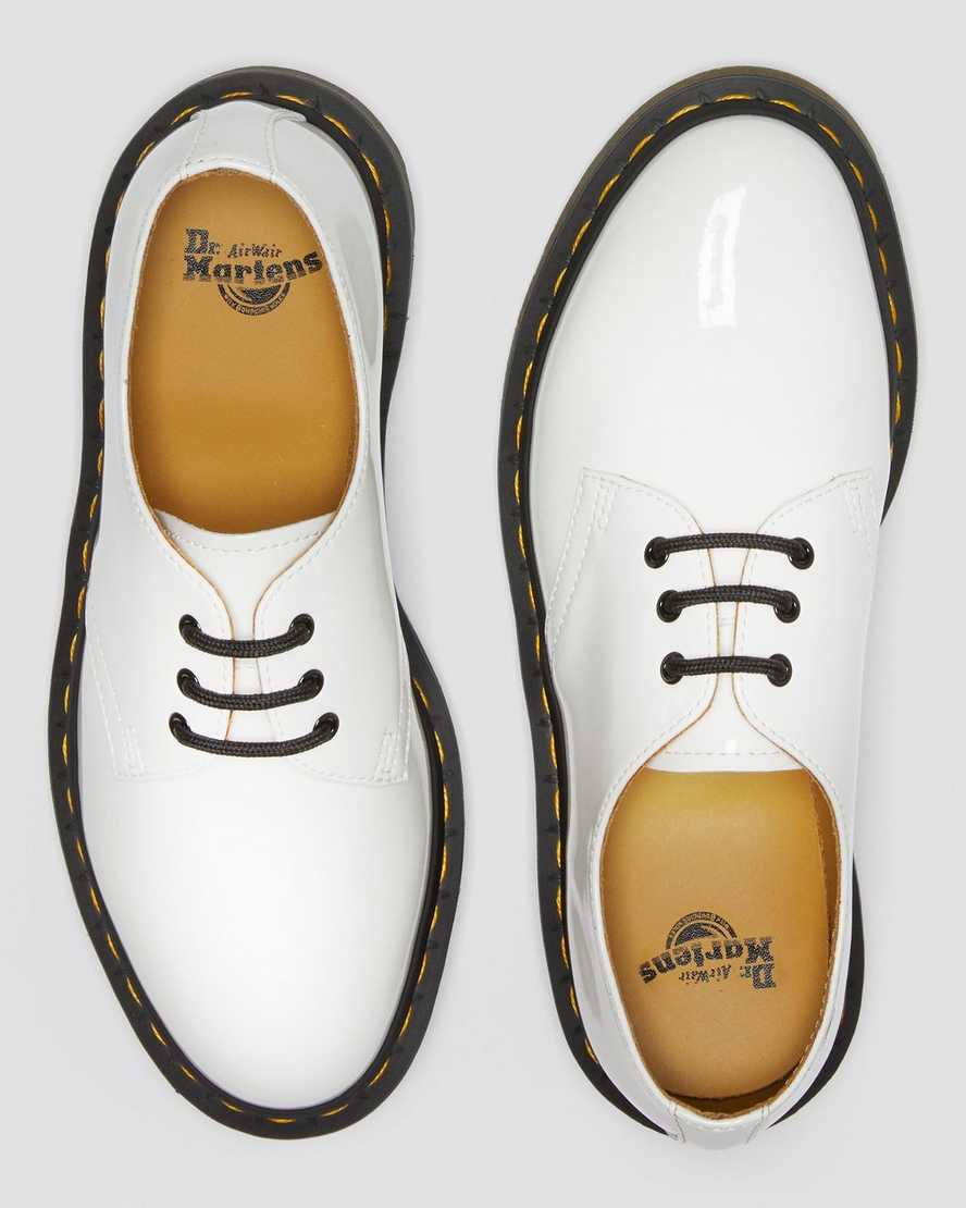 bílé dámské oxfordské boty dr. martens 1461 patent