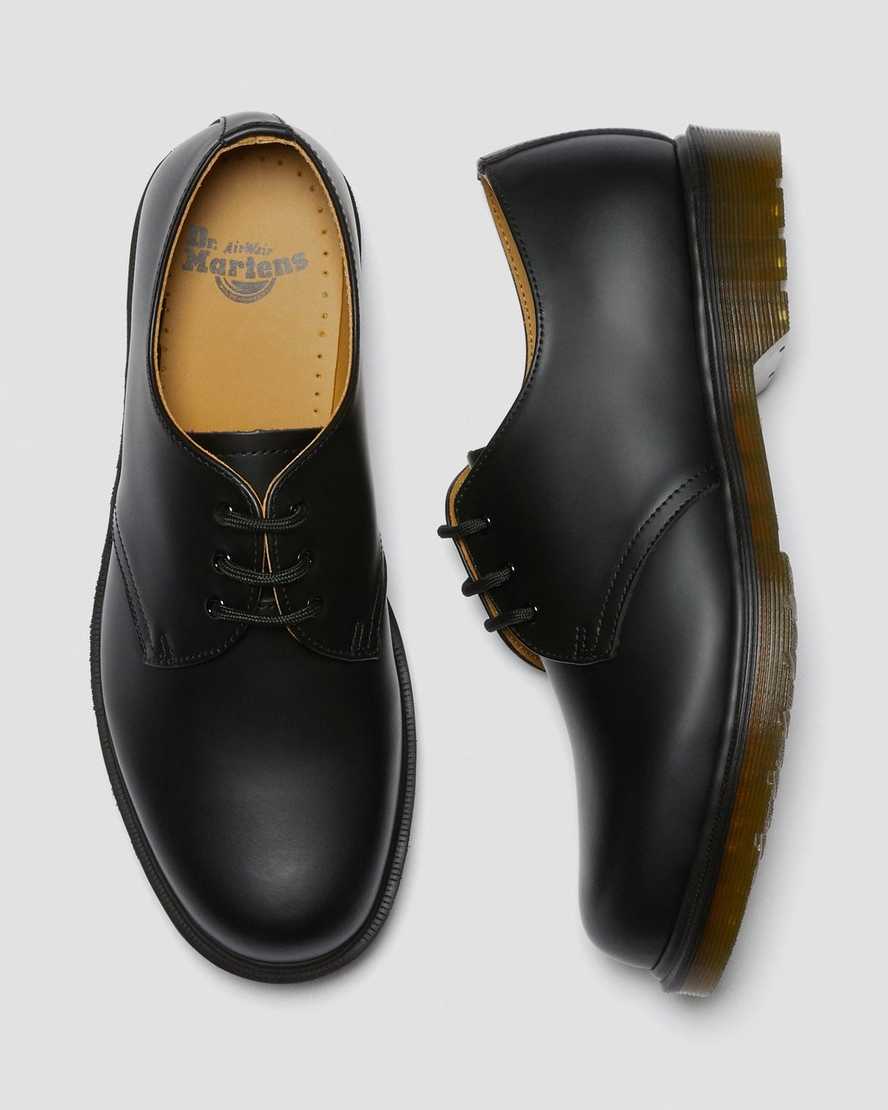 Černé dámské oxfordské boty dr. martens 1461 plain welt smooth