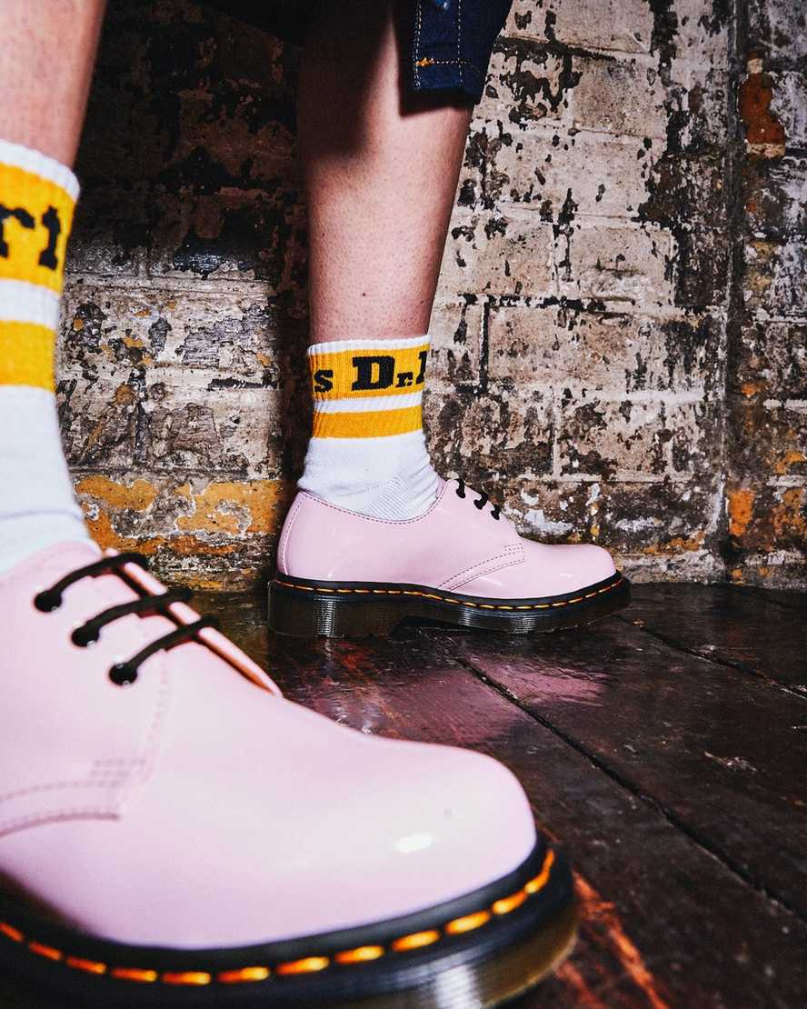 růžové dámské oxfordské boty dr. martens 1461 patent