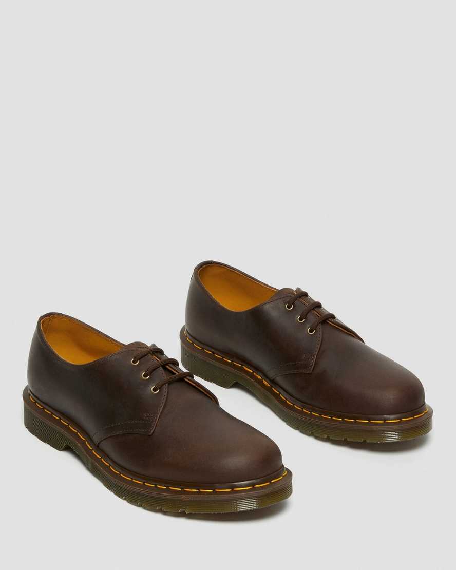 hnědé dámské oxfordské boty dr. martens 1461 crazy horse