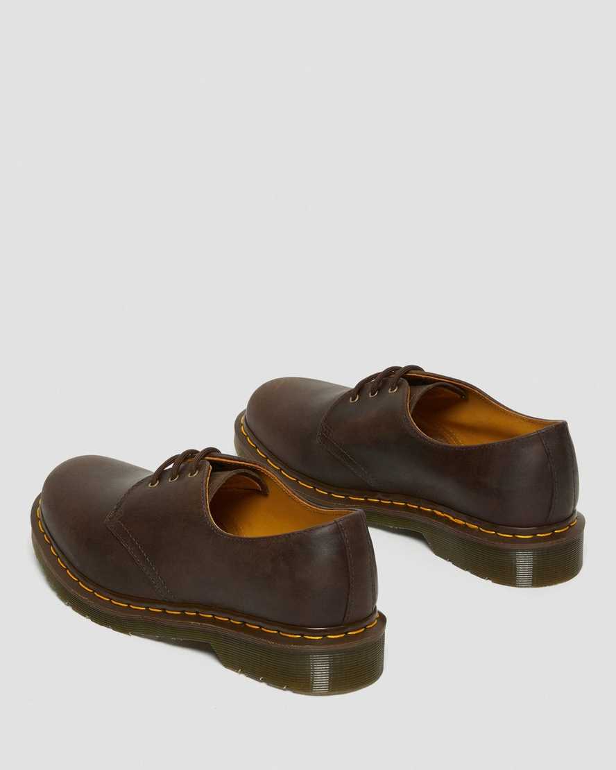 hnědé dámské oxfordské boty dr. martens 1461 crazy horse