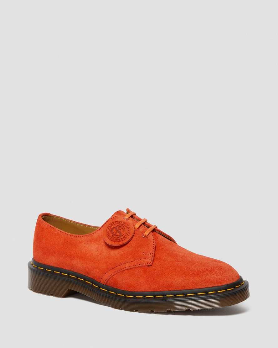 oranžové dámské oxfordské boty dr. martens 1461 made in england