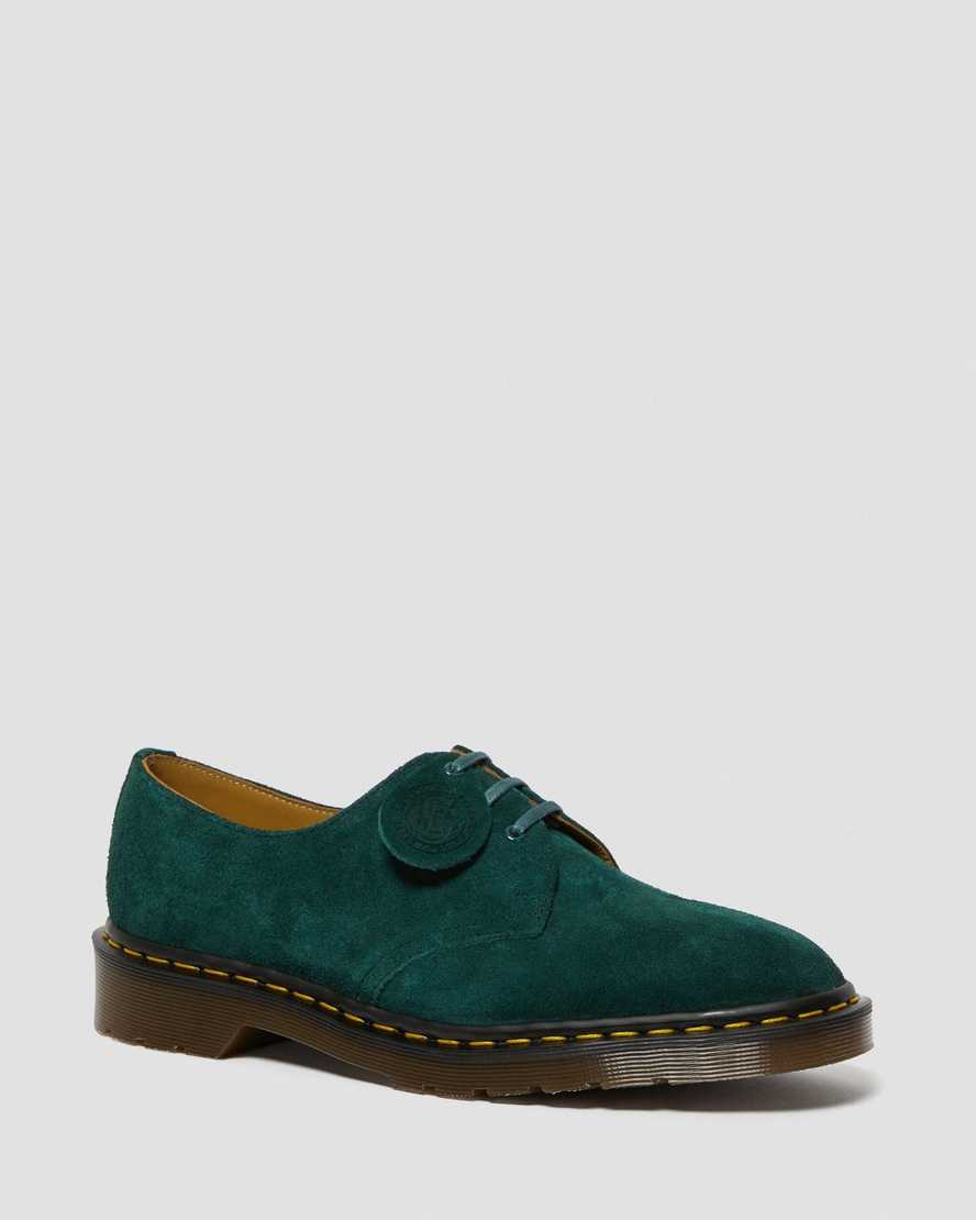 dámské oxfordské boty dr. martens 1461 made in england v zelené barvě