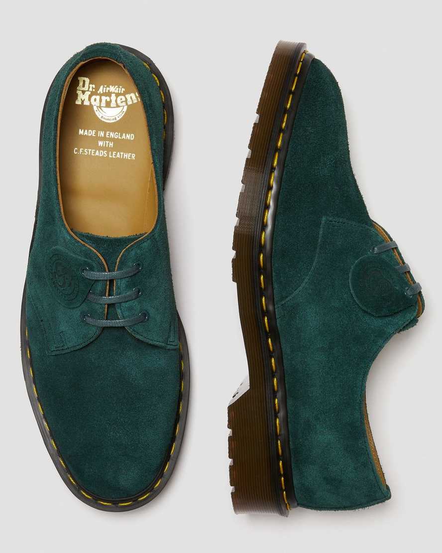 dámské oxfordské boty dr. martens 1461 made in england v zelené barvě