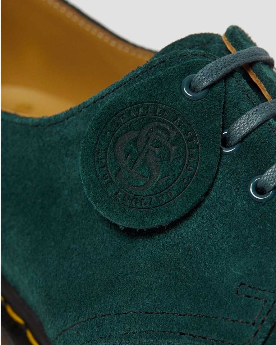 dámské oxfordské boty dr. martens 1461 made in england v zelené barvě