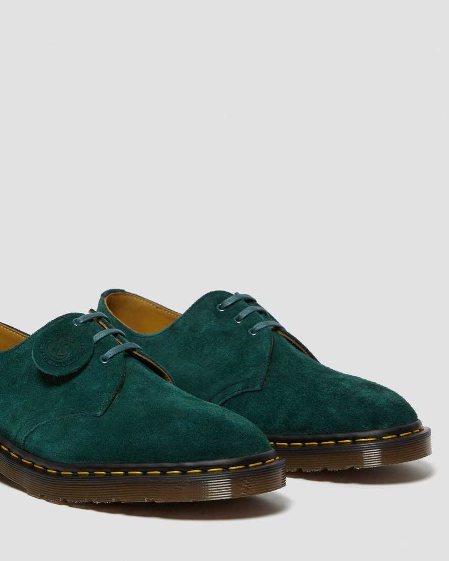 dámské oxfordské boty dr. martens 1461 made in england v zelené barvě