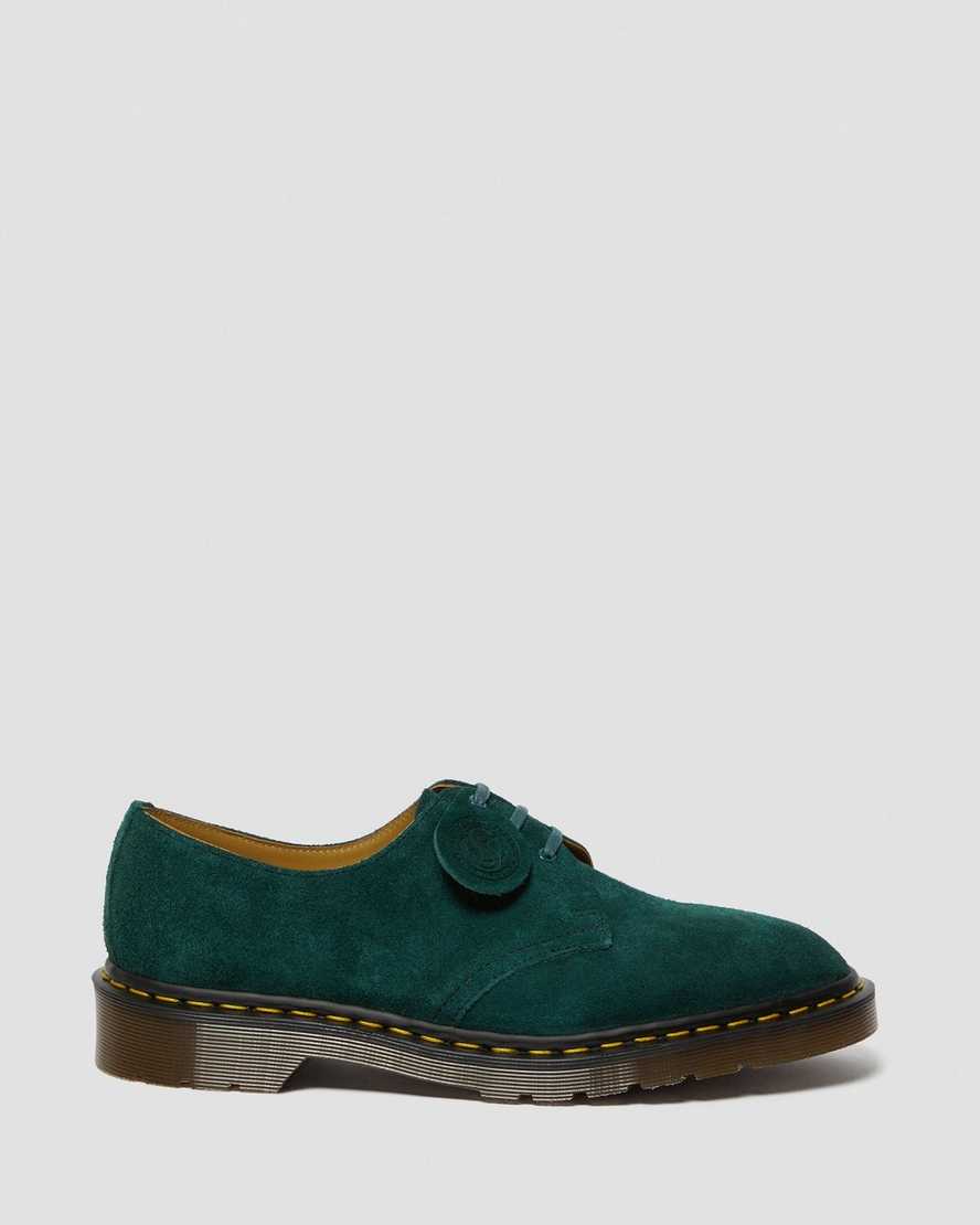 dámské oxfordské boty dr. martens 1461 made in england v zelené barvě
