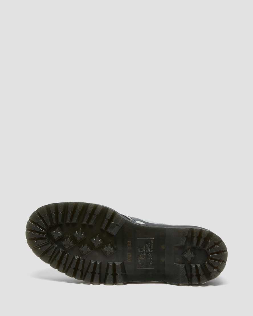 Černé dámské boty na platformě dr. martens 1461 polka dot smooth