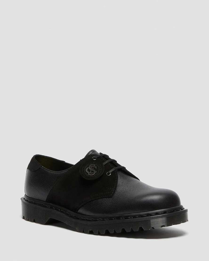 Černé dámské sedlové boty dr. martens 1461