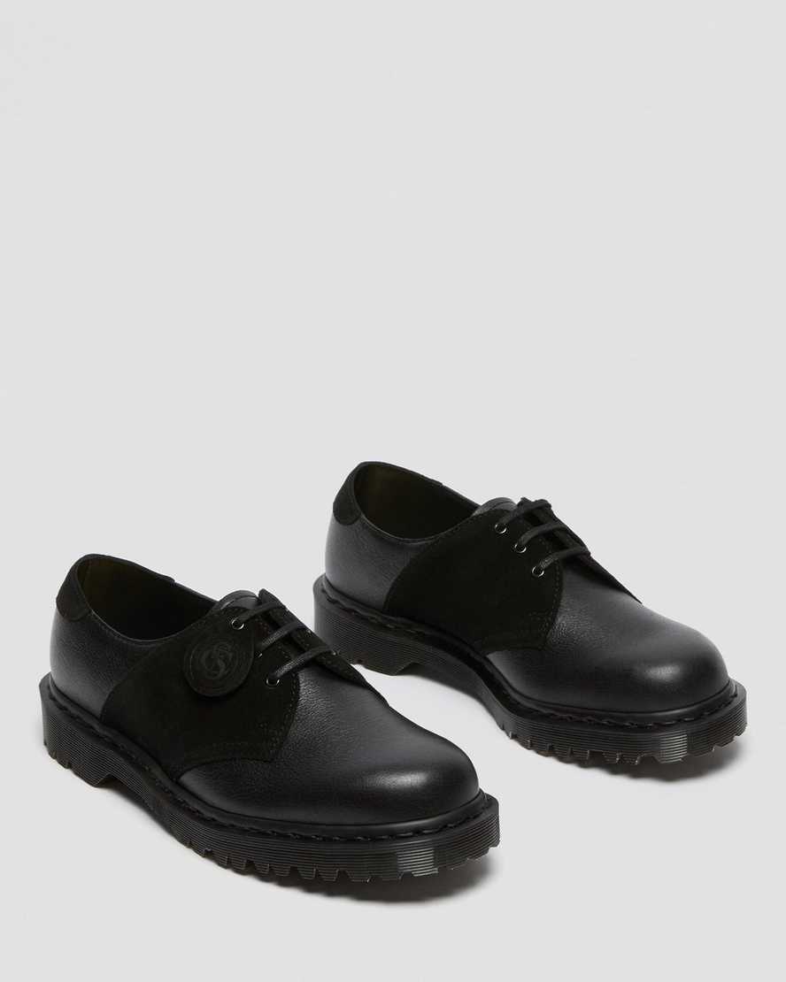 Černé dámské sedlové boty dr. martens 1461