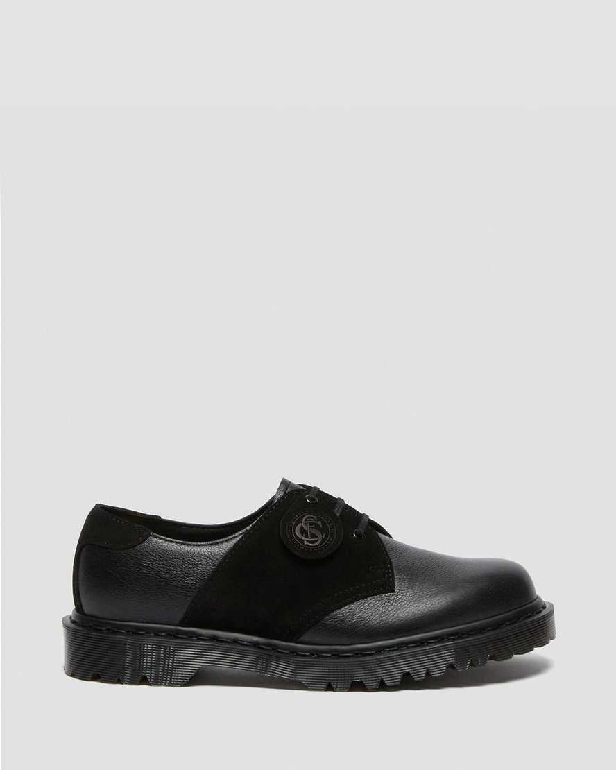Černé dámské sedlové boty dr. martens 1461