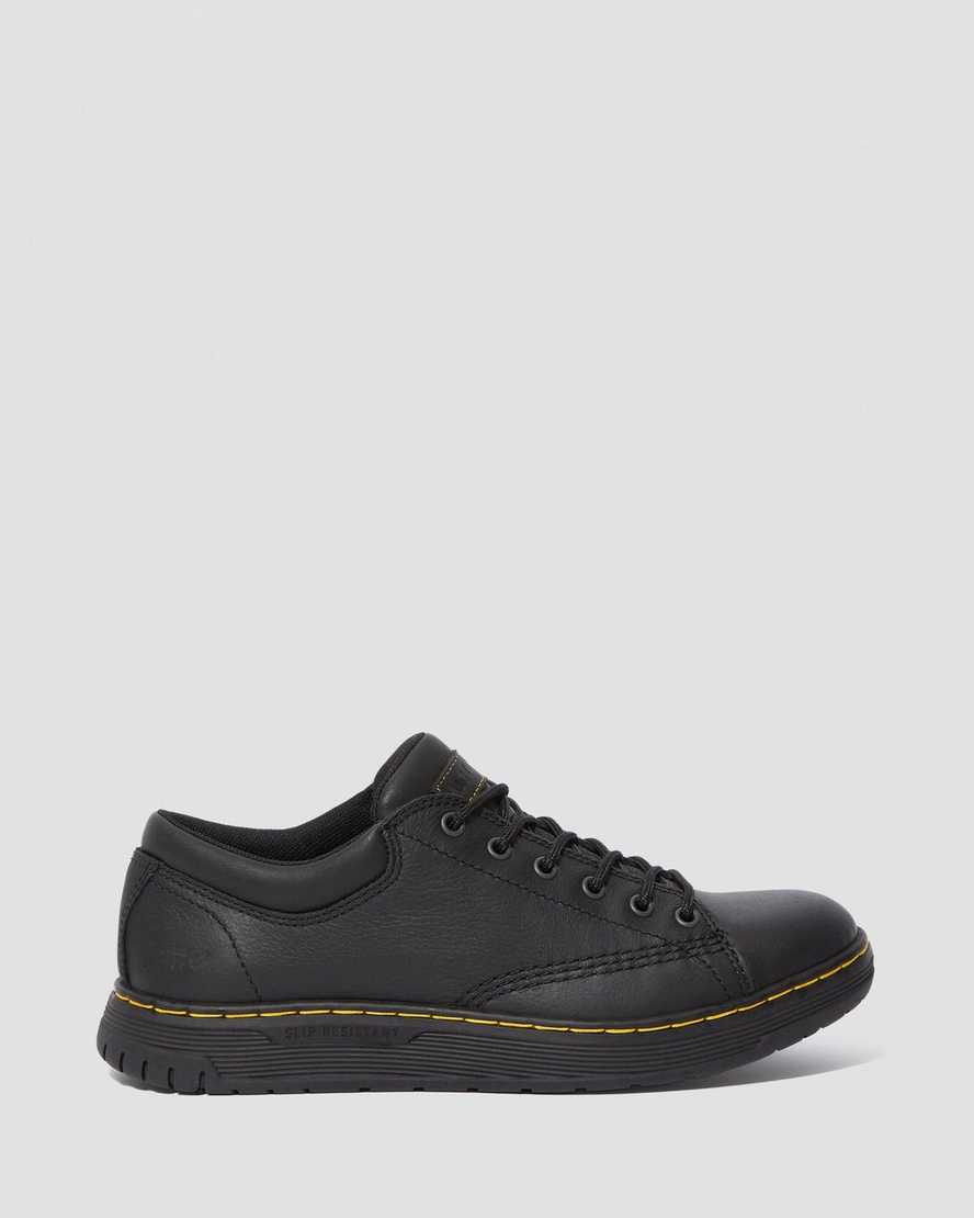 Černé dámské pracovní boty dr. martens maltby s protiskluzovou úpravou
